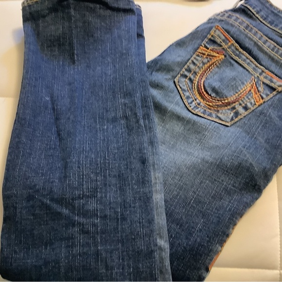 True Religion Women's Rainbow Gina Blue Jeans Size 26 - Picture 12 of 14
